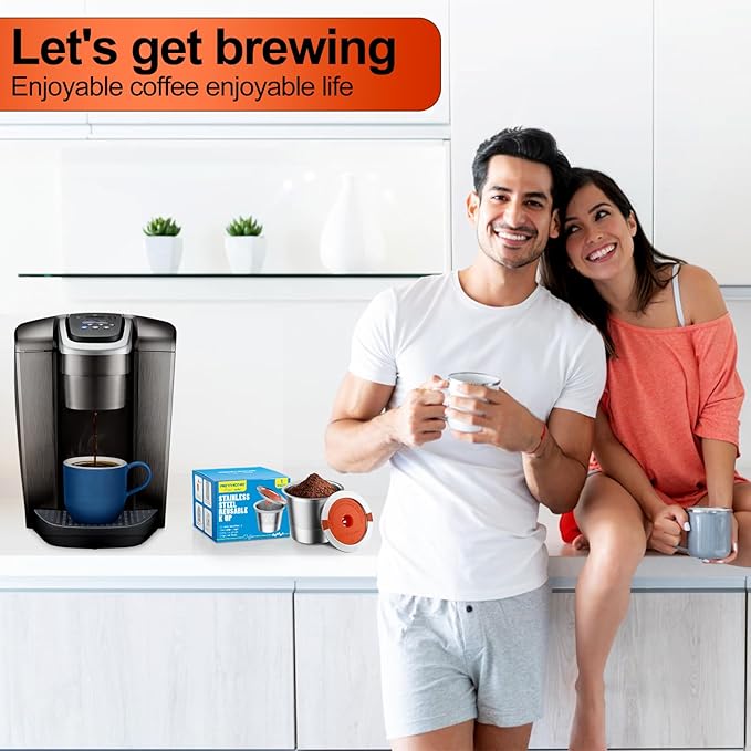 RETHONE Reusable K Cups and Coffee Pods, Stainless Steel K Cups Compatible with Keurig 2.0 and 1.0 Coffee Makers machine BPA-Free Refillable Coffee Filters (1)