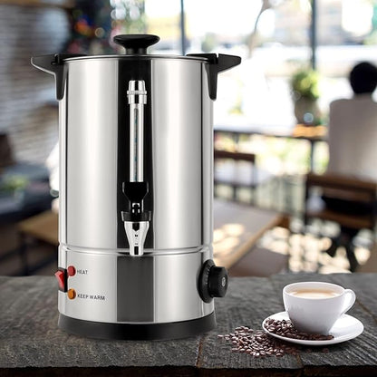 8L/2.11gal Commercial Coffee Urn, Gallon Double Wall Commerical Coffee Maker, 50 Cup Commercial Grade Stainless Steel Percolate Coffee Maker for Events, Offices and Catering
