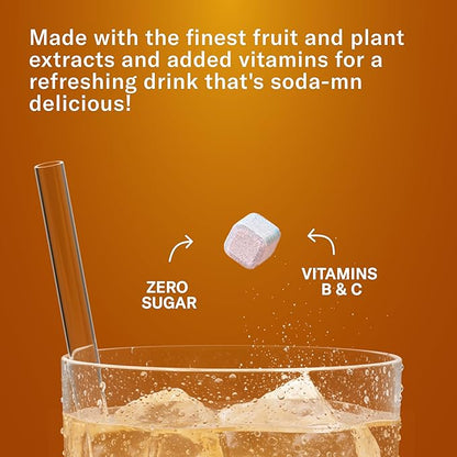Waterdrop Hydration Cubes with Vitamin C, B3, B5 & Electrolytes, Cola & Orange Flavor Variety Pack, Flavored Water Enhancer Cubes for Still & Sparkling Water, On the Go, Sugar Free, Vegan, 24 Count