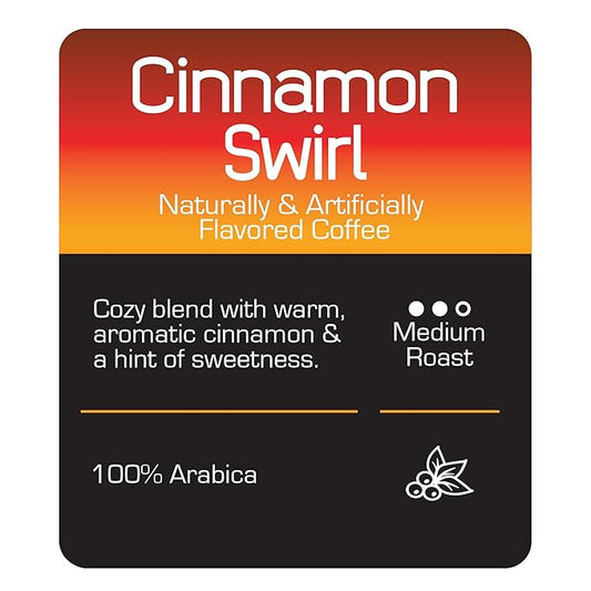 Roast Ridge Single Serve Coffee Pods for Keurig K Cup Brewers, Cinnamon Swirl, Medium Roast, 100 Count