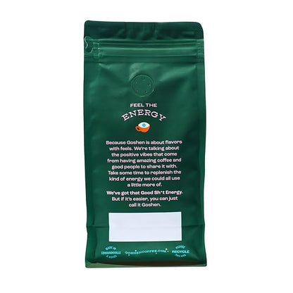 Goshen Coffee Roasters Whole Bean Black Dog Espresso Blend | Dark Roast, Espresso or Brewed | Award-Winning, Natural and Washed | Roasted Nuts, Molasses, Dark Cocoa Flavors | 12 Oz Bag