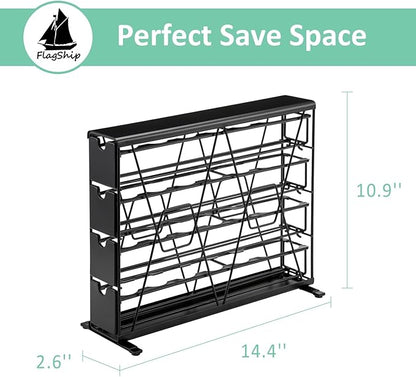 FlagShip K Cup Holder for Keurig Pods Coffee Pod Storage 4 Tier K Cup Drawer Organizer for Counter (28 Pods Capacity)