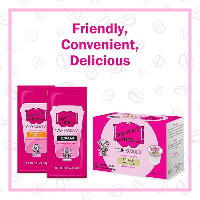 Marylou’s Coffee – Regular Blend Decaf – Gourmet Single Serve Coffee Pods, Compatible with Keurig Brewers – 72 Pods