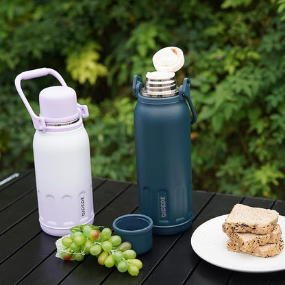 BJPKPK 27oz Insulated Thermos Water Bottle with Lid and Carry Handle Double Wall Stainless Steel Water Bottles,Navy Blue