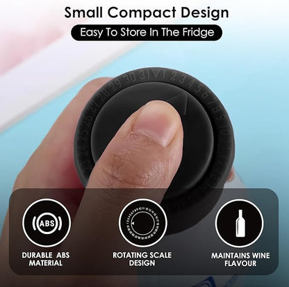 GOCHA | 2 PCS Vacuum Soda Bottle Stopper | Silicone Fizz Keeper | Carbonation Preserver for Soft Drinks & Beverages | Universal Leak-Proof Bottle Cap | (Black)