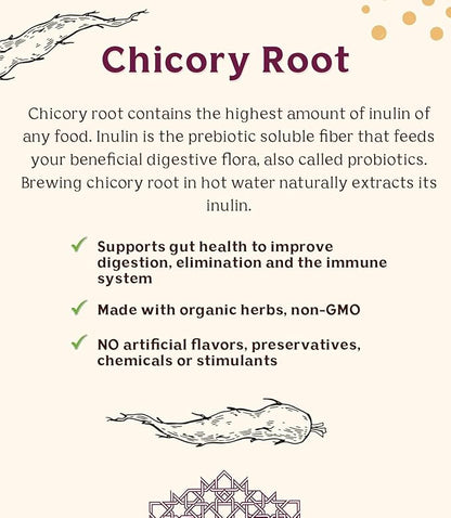Teeccino Mocha Chicory Coffee Alternative - Ground Herbal Coffee That’s Prebiotic, Caffeine-Free & Acid Free, Medium Roast, 11 Ounce (Pack of 6)