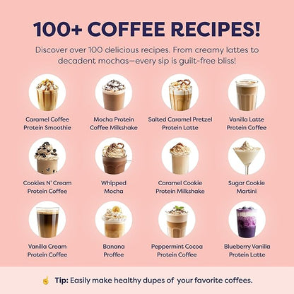 Hazelnut Protein Iced Coffee - Premium Whey Protein & Instant Iced Coffees - 100% Natural Cold Brew Coffee - Zero Artificial Flavors & Sweeteners, 80 mg Caffeine Per Serving, 0g of Sugar, 20 Servings