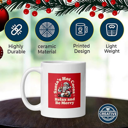11 OZ Novelty Coffee Mugs - Christmas Gift (Christmas-themed hot chocolate.)