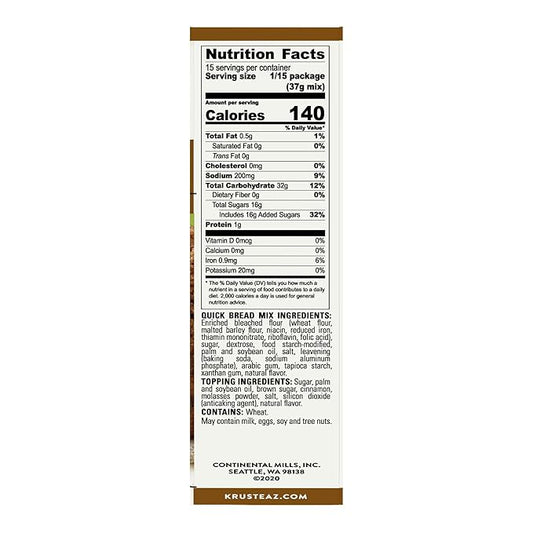 Krusteaz Cinnamon Swirl Quick Bread Mix, 19.5 Oz