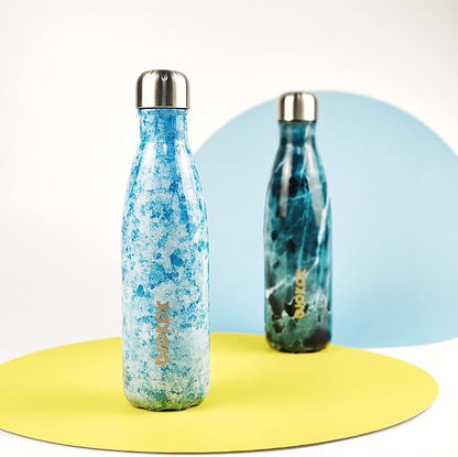 BJPKPK Insulated Water Bottles 17oz Stainless Steel Sports Water Bottles Keep Cold for 24 Hours and Hot for 12 Hours,BPA Free,Marble Blossom