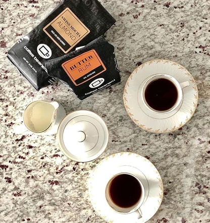Dark Chocolate Almond Flavored Coffee SWP Decaf, Specialty Arabica Coffee, Medium Roast, 12 ounce, Automatic Drip (Ground)