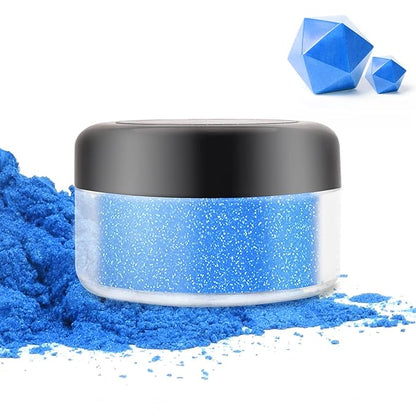 Edible Glitter - 10g Luster Dust Edible Food Grade Coloring Glitter for Cake Decorating, Baking, Drinks - Shimmer Dust Powder, Metallic Color Dusting Powder for Icing, Fondant, Candy, Cookie (Blue)