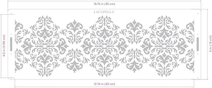 Long Border Cake Stencil, 4" x 12.75" (SUKUNA)