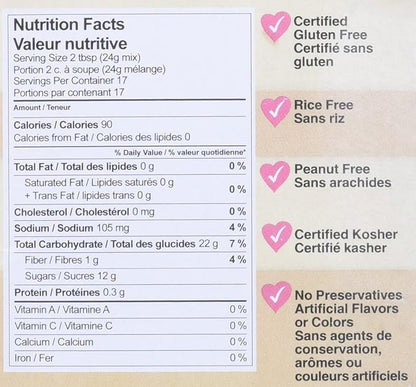 XO Baking Co. Gluten Free Sugar Cookie Gourmet Cookie Mix; Non-GMO; Kosher; Rice Free; Dairy Free; Soy Free; Peanut Free; No Preservatives; No Artificial Flavors or Colors, 14.4oz