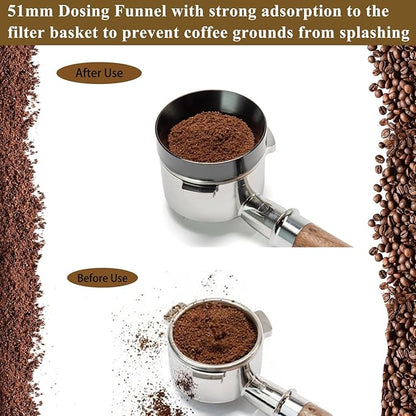 51mm Espresso Tamper Espresso Accessories Kit: Espresso Tamper Set, Coffee Tamper Espresso Tools Barista Tools | Espresso Kit Fits Espresso Coffee Machines of 51mm Portafilters