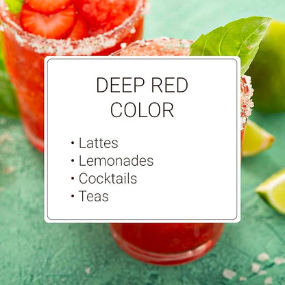 Monin - Strawberry Rose Syrup, Natural Flavoring for Coffee, Lattes, Teas, Lemonades, Cocktails, and More (1 Liter)