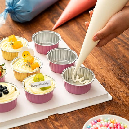 24 Inch Extra Large Piping Bags Disposable, 120Pcs Thickened Icing Piping Bags, Food Grade Cake Decorating Bags for Dessert, Pastry, Cookies, Cupcake Decorating