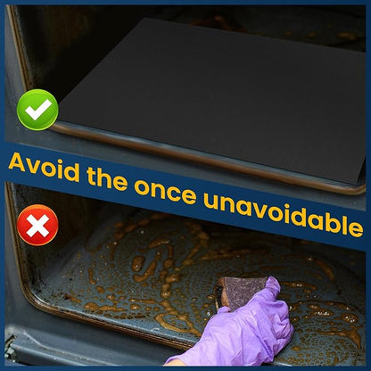 Oven Liners for Bottom of Oven- 5 Pack Stovetop Protector Mat, Oven Cover for Electric Stove, Heat Resistant Air Fryer Grill Baking Mat, Reusable Gas Toaster Microwave Oven Drip Liner Teflon Sheets