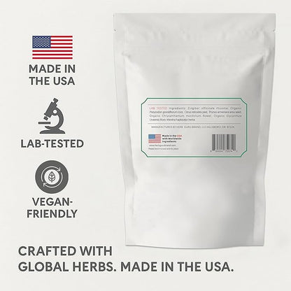 Herb Guru Immuniherb Herbal Tea Bags – Healthy Immune Function & Respiratory Comfort with Ginger, Balloon Flower, Mint & Licorice Root – Caffeine Free Tea, 0.88 Ounces