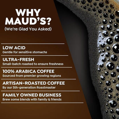 Maud's Dark Roast Coffee Pods, 200ct, Recyclable Single Serve Pods – 100% Arabica Coffee, Compatible with Keurig K Cups Maker