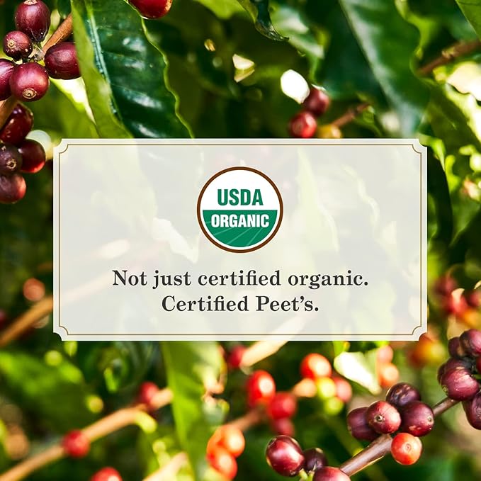Peet's Coffee, USDA Organic Dark Roast Keurig K-Cup Pods - Alma de la Tierra 60 Count (6 Boxes of 10 K-Cup Pods)