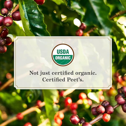 Peet's Coffee, USDA Organic Dark Roast Keurig K-Cup Pods - Alma de la Tierra 60 Count (6 Boxes of 10 K-Cup Pods)