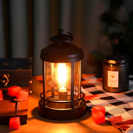 Electric Wax Warmer - Metal Wax Melting for Scented Wax, Edison Light Bulb Candle Wax Burner, for Home Decoration Office Wax Melting Melter, Gift (Retro, Castle)