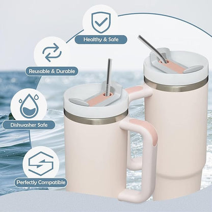 Stainless Steel Replacement Straws for Stanley Adventure Travel Tumbler (6 Straws for 30oz)