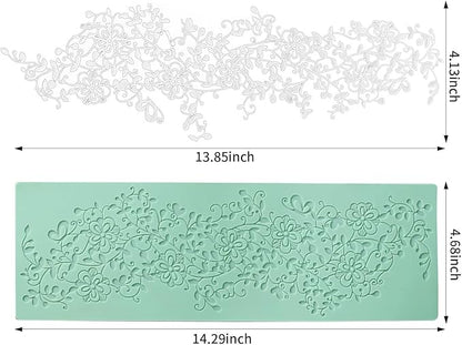 GROWTAIL Lace Molds Silicone,Cake Fondant Embossing Mat,Lace Molds for Cake Decorating Edible Lace
