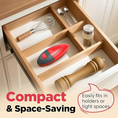 One Touch Electric Can Opener Open Almost Can with Smooth Edge, Electric Can Openers for Kitchen Food-Safe Magnetic Catches Cover, Electric Can Opener for Seniors, Arthritis and Chef