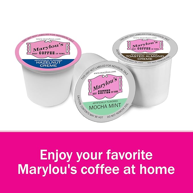 Marylou’s Coffee – Milky Chocolate Caramel Blast Flavored Gourmet Decaf Coffee – Single Serve Coffee Pods, Compatible with Keurig Brewers – 72 Pods
