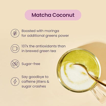 Blume Matcha & Blue Lavender Starter Pack - Organic Superfoods Booster for Lattes, Coffee & Smoothies - Vegan, Sugar and Gluten Free - Includes Frother - 60 Servings