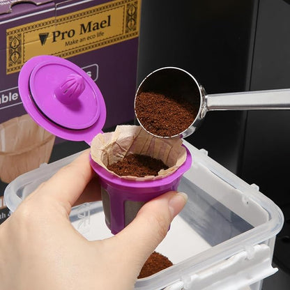 Pro Mael Disposable K Cup Filters, Coffee Filter Paper for Keurig Brewers Single Serve 1.0 and 2.0, Use with Reusable K Cup Pods, Natural Unbleached (100-Count)