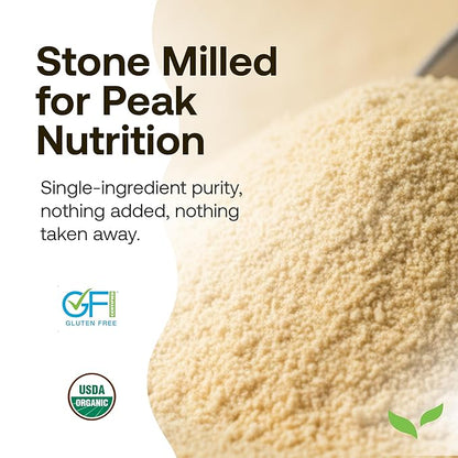 Quay Naturals Organic White Rice Flour, 2 lb, Finely Milled for Baking & Cooking - Gluten Free, Non GMO