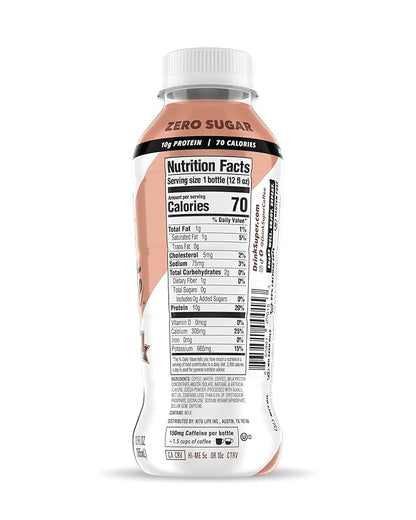 SUPER COFFEE, Keto Protein Coffee (0g Added Sugar, 10g Protein, 70 Calories) [Mocha] 12 Fl Oz, 12 Pack | Iced Smart Coffee Drinks