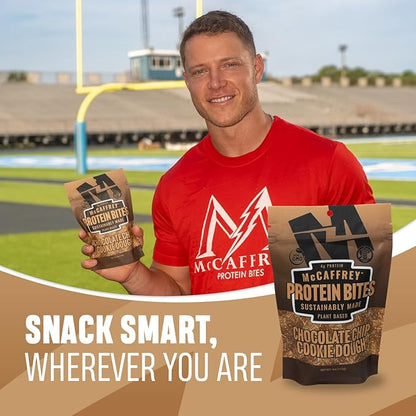 McCaffrey Protein Bites – Cookie Dough Flavor – 6 Multi-Serving 4oz Bags – 4g of Protein per Serving – Gluten-Free, Vegan, High Fiber Energy Snack for Active Families