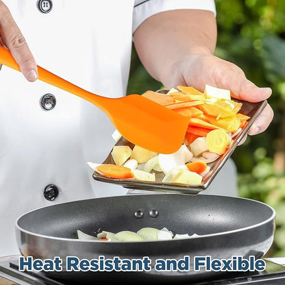 Irenare 24 Pcs Mini Silicone Spatulas Bulk 8.3 Inch Heat Resistant Scrapers Rubber Spatulas Seamless Design Non Stick Flexible for Kitchen Use Cooking Baking Mixing