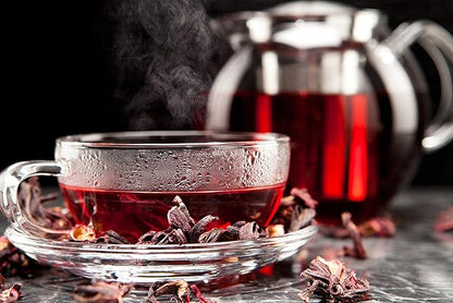 Hibiscus Tea 1LB (16Oz) 100% CERTIFIED Organic Hibiscus Flowers Herbal Tea (WHOLE PETALS), Caffeine Free in 1 lbs. Bulk Resealable Kraft BPA free Bags from U.S. Wellness