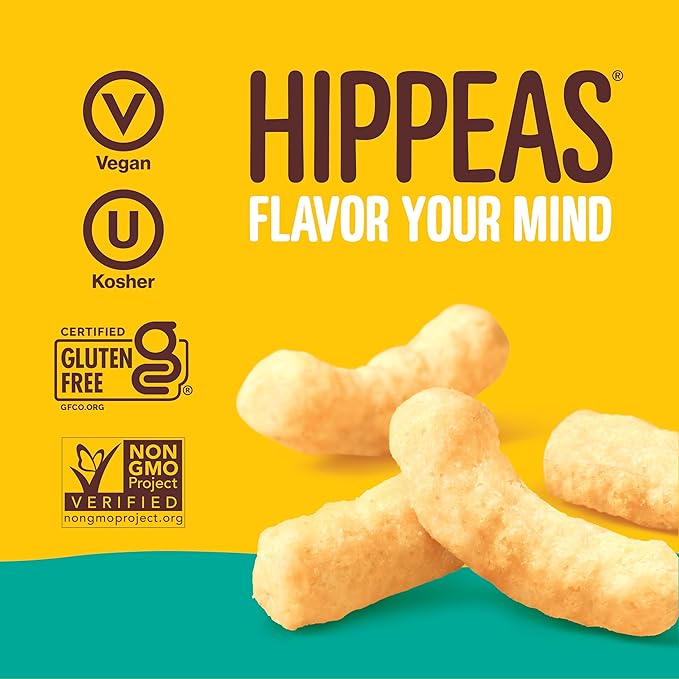 Hippeas Chickpea Puffs, Bold & Spicy Variety Pack: Barbecue, Sriracha, 0.8 Ounce (Pack of 18), 3g Protein, 2g Fiber, Vegan, Gluten-Free, Crunchy, Plant Protein Snacks
