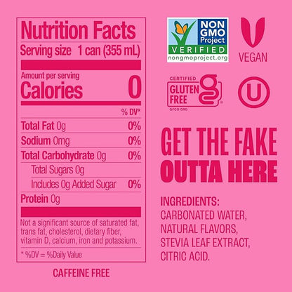 Zevia Zero Sugar Soda, Cran-Raspberry, 12 oz Cans (24-Pack) – Naturally Sweetened, Non-GMO Project Verified, Gluten-Free, Vegan
