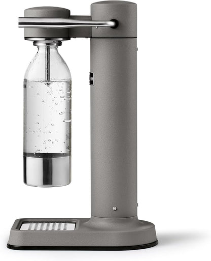 Aarke Carbonator lll, Sparkling & Carbonation Water Machine, Stainless Steel with PET BPA-Free Reusable Bottle Volume 1L/34 fl oz (Matte Grey)