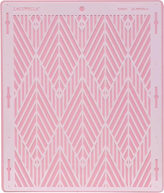 Cake Baking Stencil - Seamless Delicate Pattern for Decorating Tall Double Barrel Cake to Use with Buttercream, Royal Icing, Ganache, Paint, Airbrush (CHEVI)