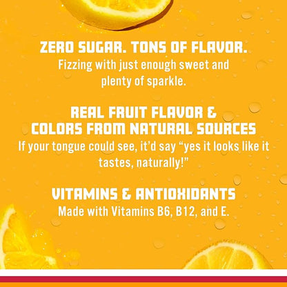 Sparkling Ice, Classic Lemonade Sparkling Water, Zero Sugar Flavored Water, with Vitamins and Antioxidants, Low Calorie Beverage, 17 oz Bottles (Pack of 12)