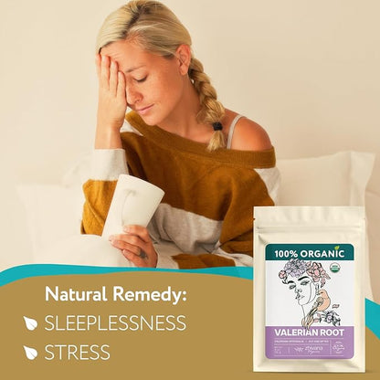 Super Value Pack 5 LB - Organic Valerian Root Tea - Valarian Tea - Stress Release, Nervous System Support - Sleep Better & Longer