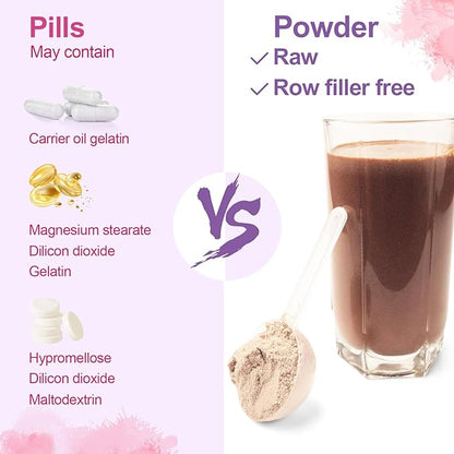 Collagen Protein Coffee Creamer Powder, Marine Collagen Peptides with Coconut Mct Oil for Hair Skin & Nails Support, Non Dairy, Sugar Free, Keto Friendly, Chocolate Flavor, 500g (20 Servings)