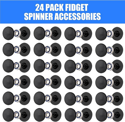 NiArt Fidget Spinner Toy DIY Bearing with Caps Set 24-Pack, MR137 0.5" Single-Sealed Chrome Steel Bearing Balls Replacement High Speed 13mmx7mmx4mm Epoxy Resin Casting Craft Skateboard Stress Reliever