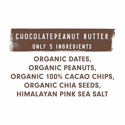 JONESBAR (Chocolate Peanut Butter, 4 Count (Pack of 1)), USDA Organic Fruit & Nut Bar, Non-GMO, Kosher, Vegan, Gluten Free, Simple Snack Bar