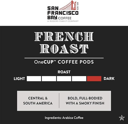 San Francisco Bay Compostable Coffee Pods - French Roast (36 Ct) K Cup Compatible including Keurig 2.0, Dark Roast