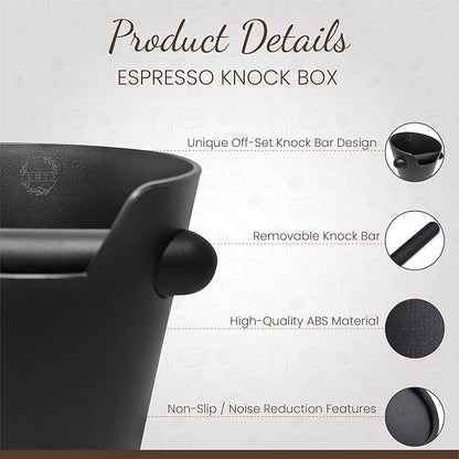 Espresso Knock Box, Espresso Machine Accessories, Coffee Espresso Accessories, Knockbox Espresso, Knock Box Espresso, Coffee Grounds Container Disposal, Espresso Knock Box and Tamp Station