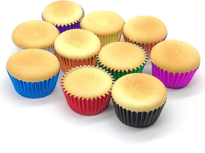 Standard Black Foil Cupcake Liners Muffin Baking Cups for Party and More, 100-Count